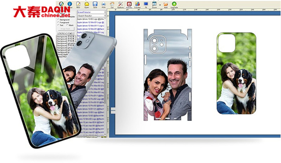3D Commercial Phone Back Sticker เครื่องตัดผิวหนังมือถือและเครื่องพิมพ์ออนไลน์