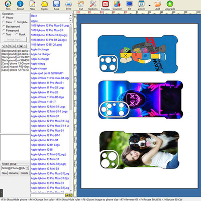 เครื่องตัดสติกเกอร์ไวนิล เครื่องตัดผิวมือถือ พล็อตเตอร์แบบกำหนดเองพร้อมซอฟต์แวร์ออกแบบผิวหนัง