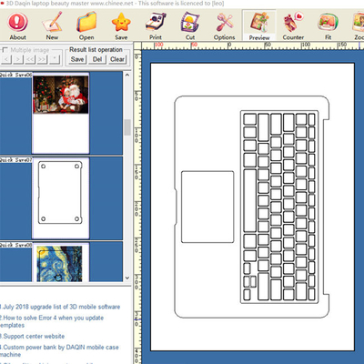 Odm Laptop Skin Making Machine ซอฟต์แวร์สกินที่กำหนดเองและพล็อตเตอร์กราฟ