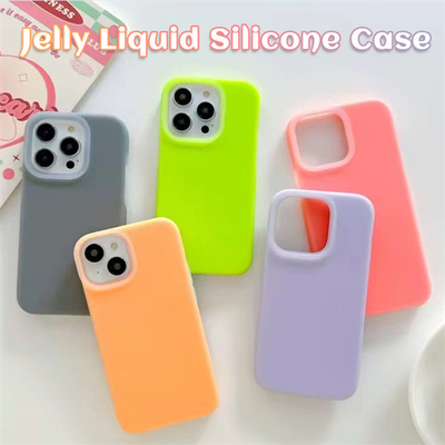มือถือกันกระแทกโทรศัพท์มือถือฝาหลังเคสซิลิโคนเหลววุ้นสำหรับ Iphone 14 / 14PRO / 14 PRO MAX / 13 / 13PRO