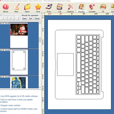 Odm Laptop Skin Making Machine ซอฟต์แวร์สกินที่กำหนดเองและพล็อตเตอร์กราฟ